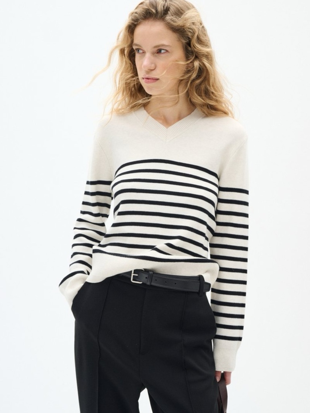 InWear | Wallis V-neck Striped Pullover